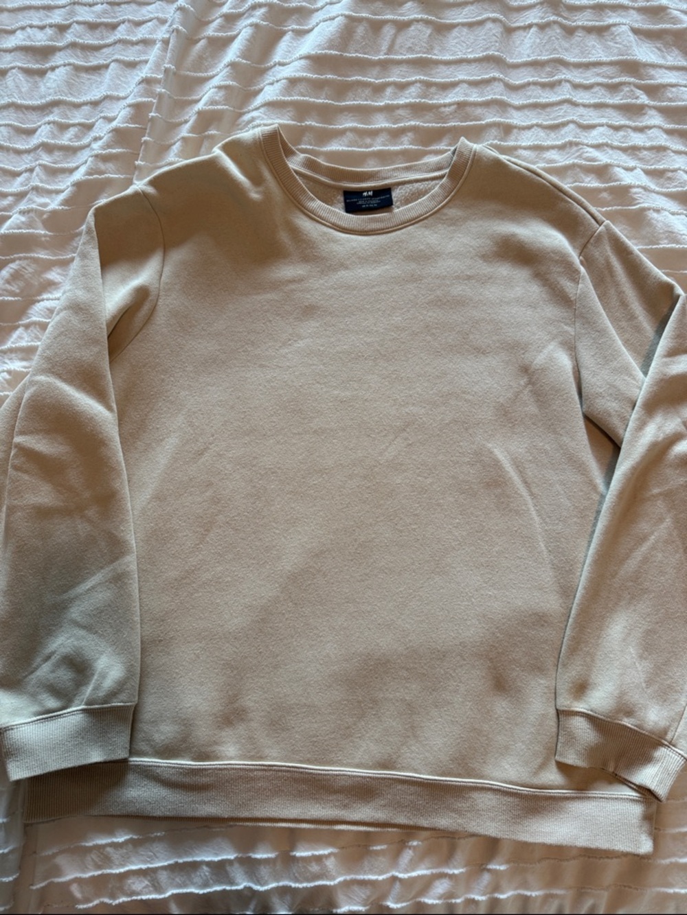 H&M Men's Crewneck Sweatshirt - Beige